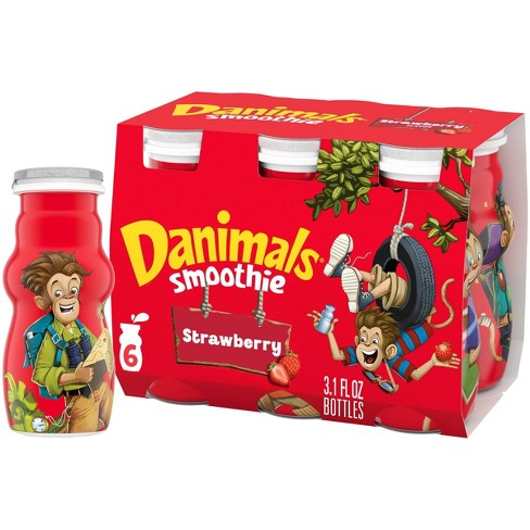 Danimals Smoothie Drinks, Strawberry, 6 ct