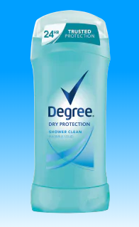 Degree Deodorant, Dry Protection, Shower Clean, 2.6 oz