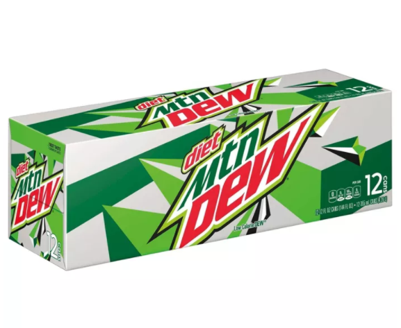 Diet Mountain Dew, 12 oz cans, 12 ct