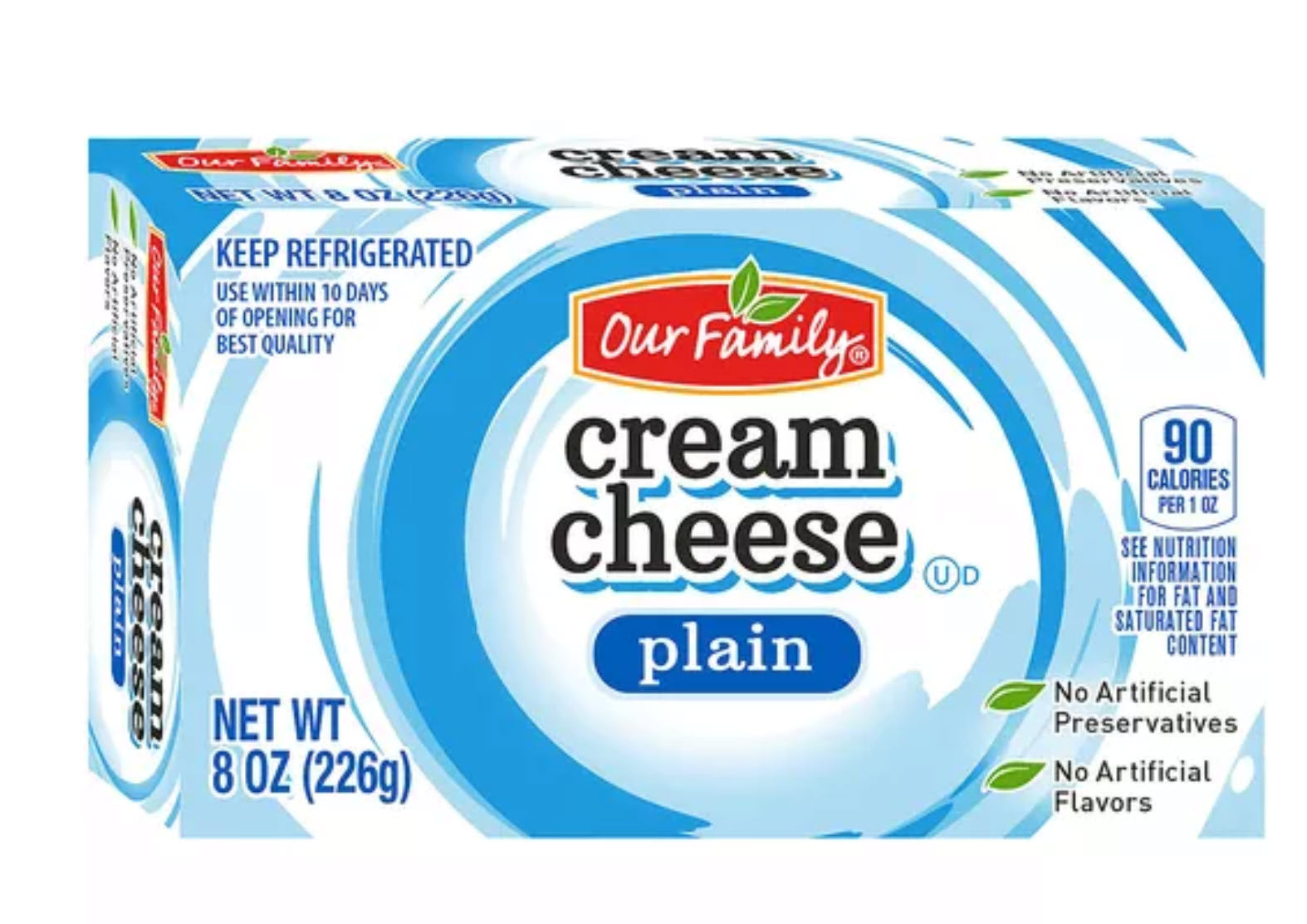 Our Family Regular Cream Cheese Bar 8 oz