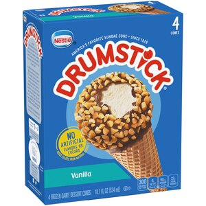 Nestle Drumstick, Vanilla Caramel, 4 ct