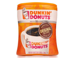 Dunkin Donuts Ground Coffee, Original Blend, 45 oz, oval container