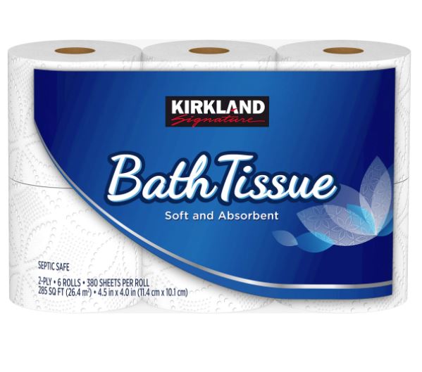 Kirkland Signature Bath Tissue, 6 rolls