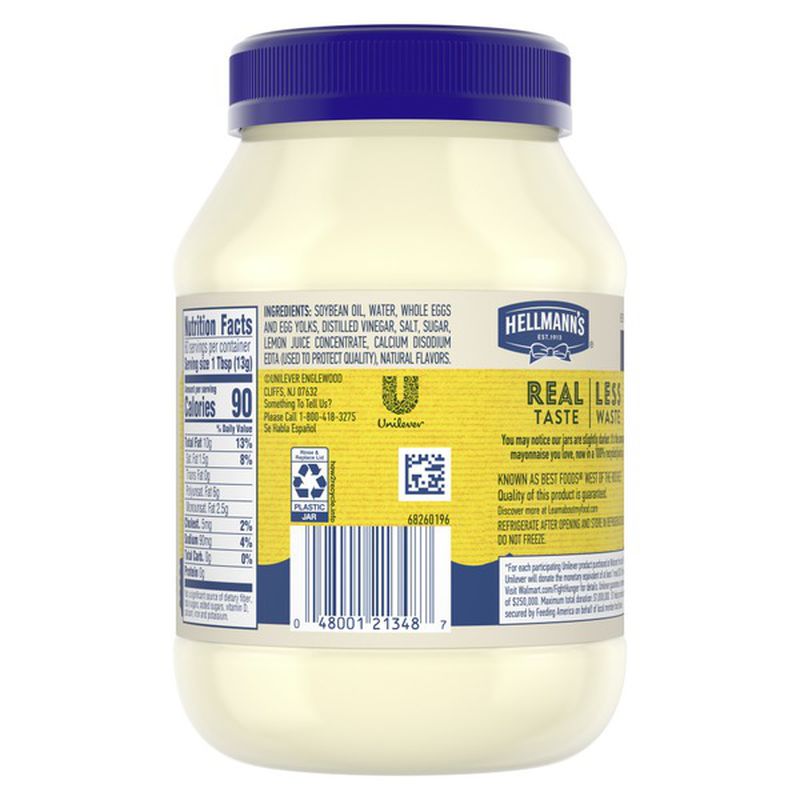 Hellmann's Real Mayonnaise, 36 oz