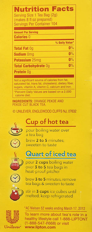 Lipton Tea Bags, 104 ct