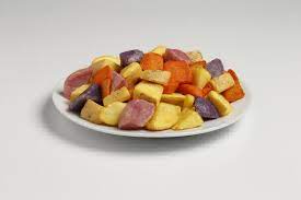 Lamb Weston Heirloom/Sweet Potato Medley, Diced, Skin-On, Oven Roasted, 3 lb