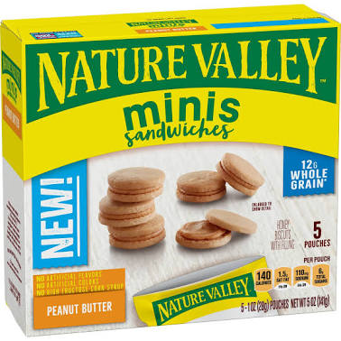 Nature Valley Minis Sandwiches, Peanut Butter, 5 ct