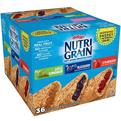 Kellogg's Nutri Grain Variety Pack, 36 ct