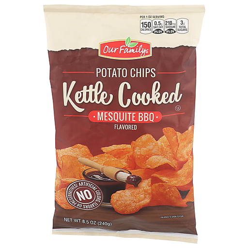 Our Family BBQ Kettle Chips, 8 oz