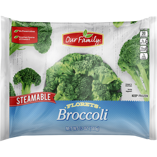 Our Family Broccoli Florets, 12 oz