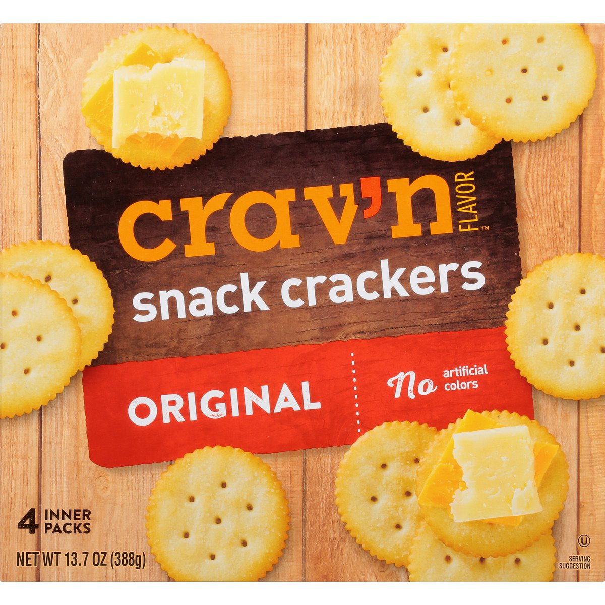 Crav'n Flavor Snack Crackers,Original, 13.7 oz