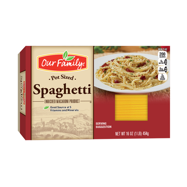 Our Family Pasta, Spaghetti, Pot Ready, 16 oz