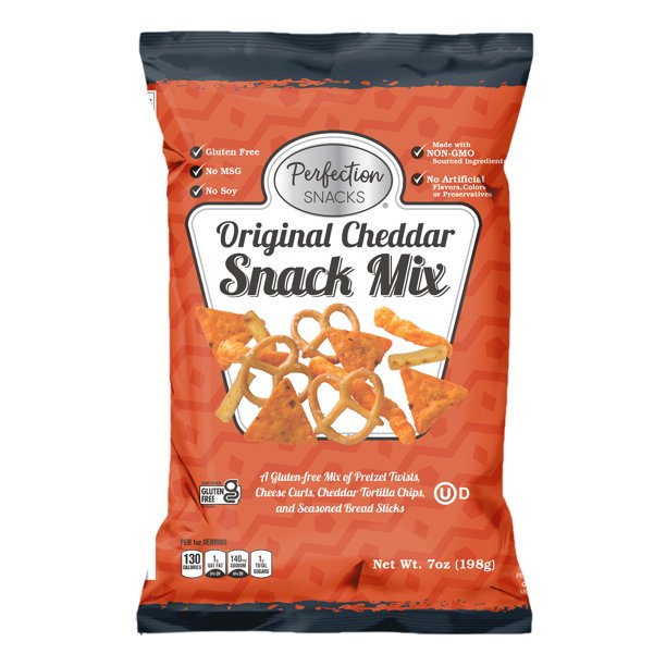 Perfection Snacks Gluten Free Original Cheddar Snack Mix, 7 oz