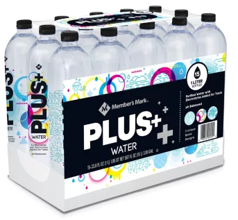 Member's Mark Alkaline Plus Water, 33.8 oz, 18 ct