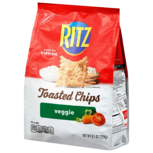 Ritz Toasted Chips, Veggie, 8.1 oz