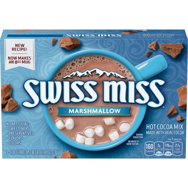 Swiss Miss Hot Chocolate Mix, Marshmallow, 8 ct