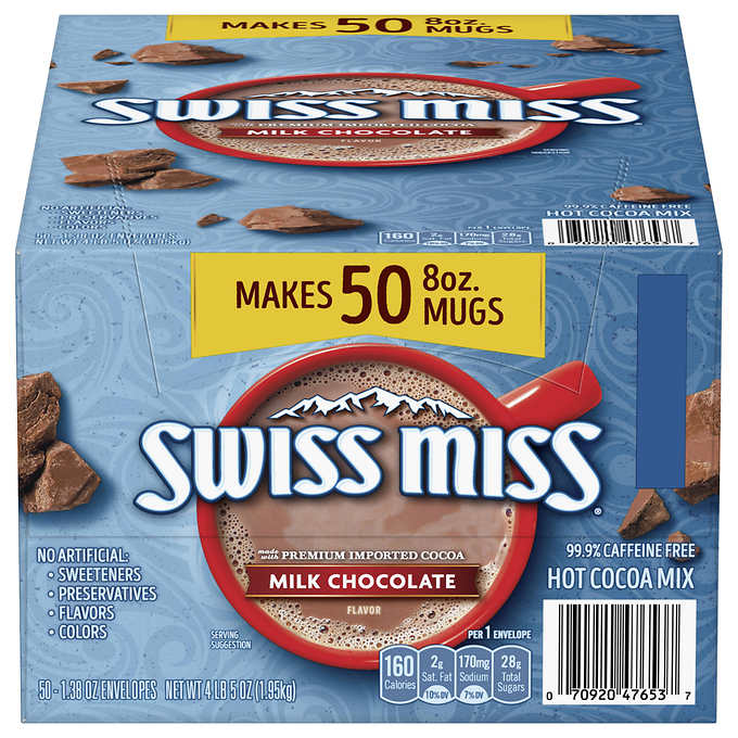 Swiss Miss Milk Chocolate Hot Cocoa Mix Packets, 50 ct