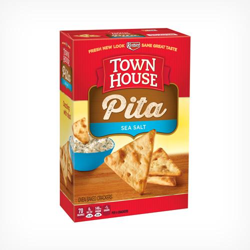 Town House Pita Crackers, Sea Salt, 9.5 oz