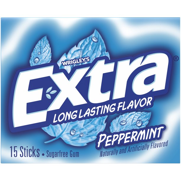 Wrigley Extra Peppermint Gum, 15ct